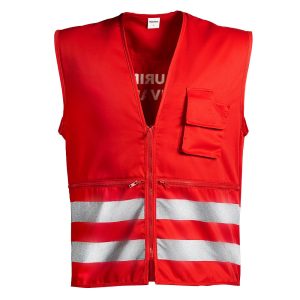 Chaleco Geólogo Seguridad Privada - Rojo